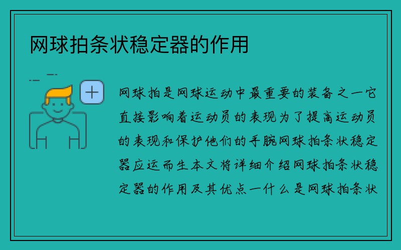 网球拍条状稳定器的作用